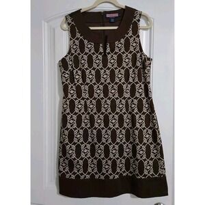 Vineyard Vines Brown Knot Sheath Dress Sz 12 EUC